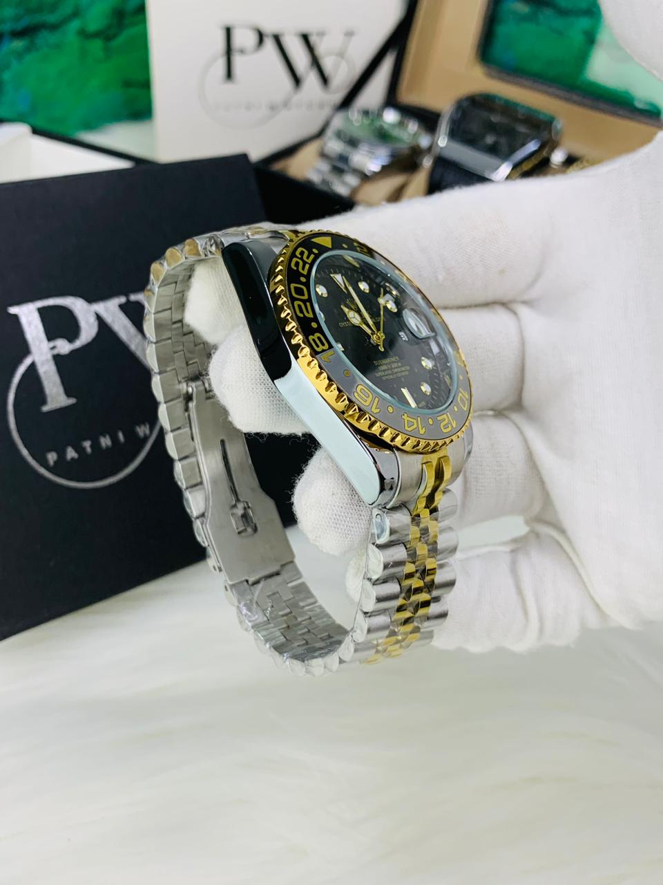 GMT Two Tone Model (Black) Patni Watches
