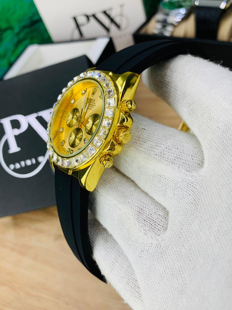 Daytona Stone Strap (Gold) Patni Watches