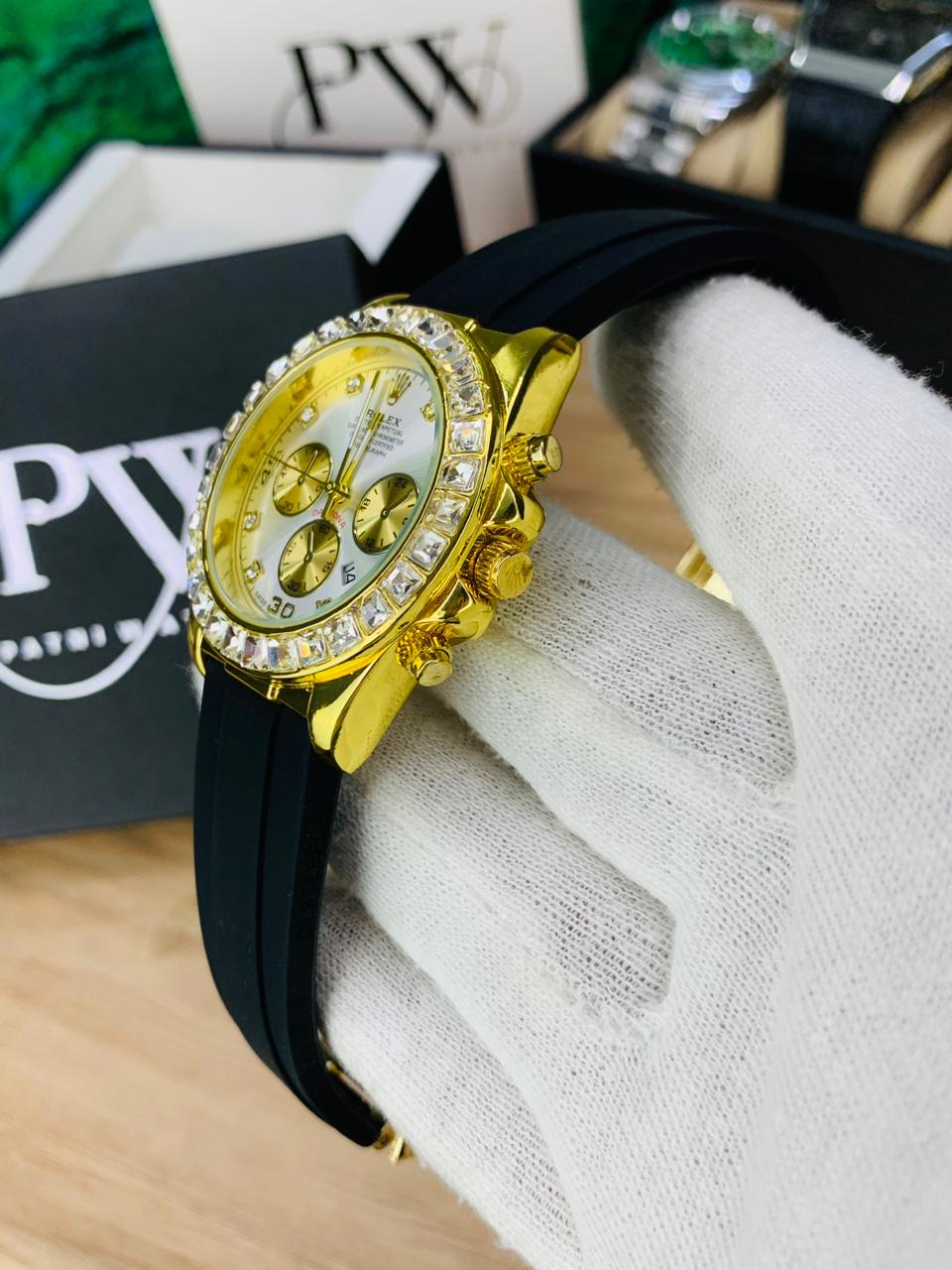 Daytona Stone Strap (White) Patni Watches