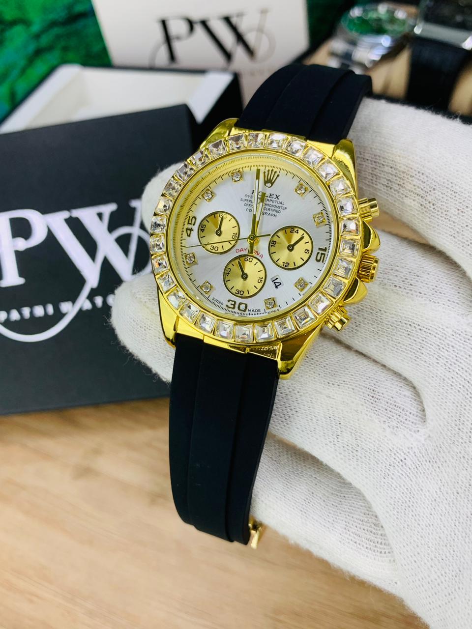 Daytona Stone Strap (White) Patni Watches