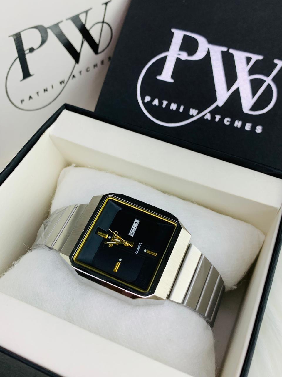 SEKO Day-Date Watch Model (Black) Patni Watches