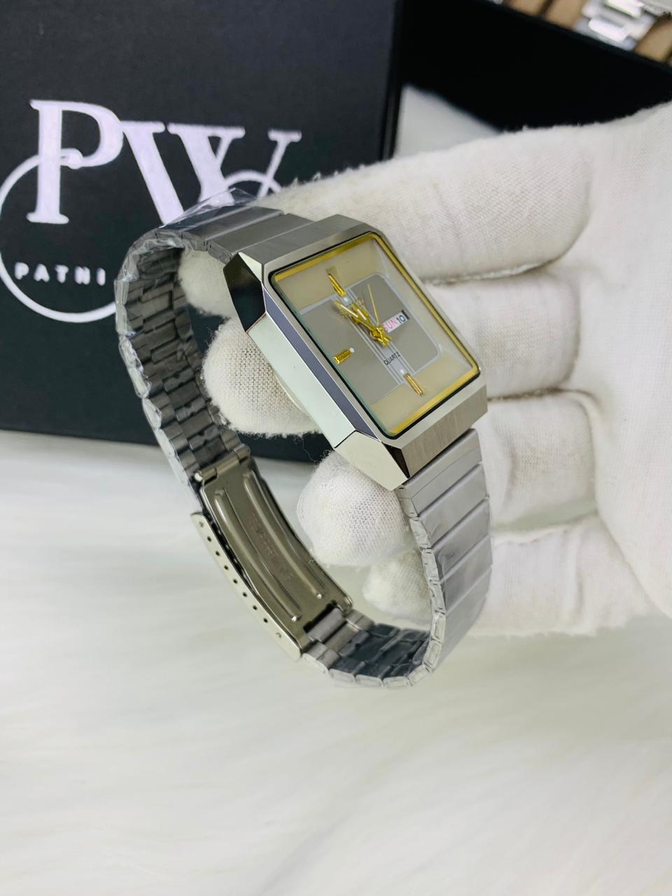 SEKO Day-Date Watch Model (Grey) Patni Watches