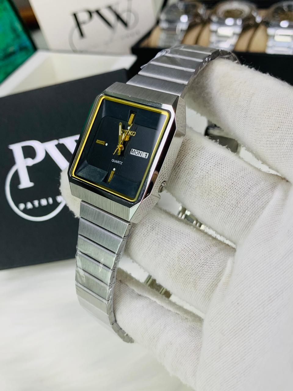 SEKO Day-Date Watch Model (Black) Patni Watches