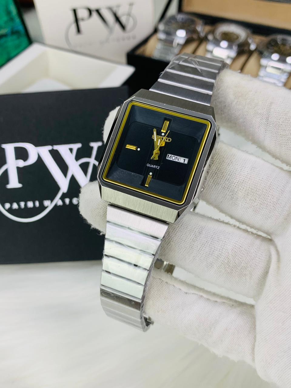 SEKO Day-Date Watch Model (Black) Patni Watches