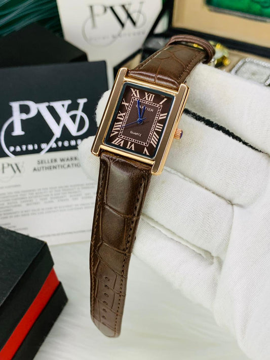 Cart Old Money Tank Model Watch (Brown)