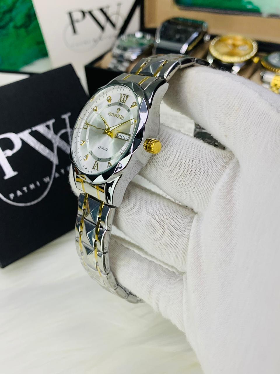 Binbond Two Tone Orignal Watch Model (White)