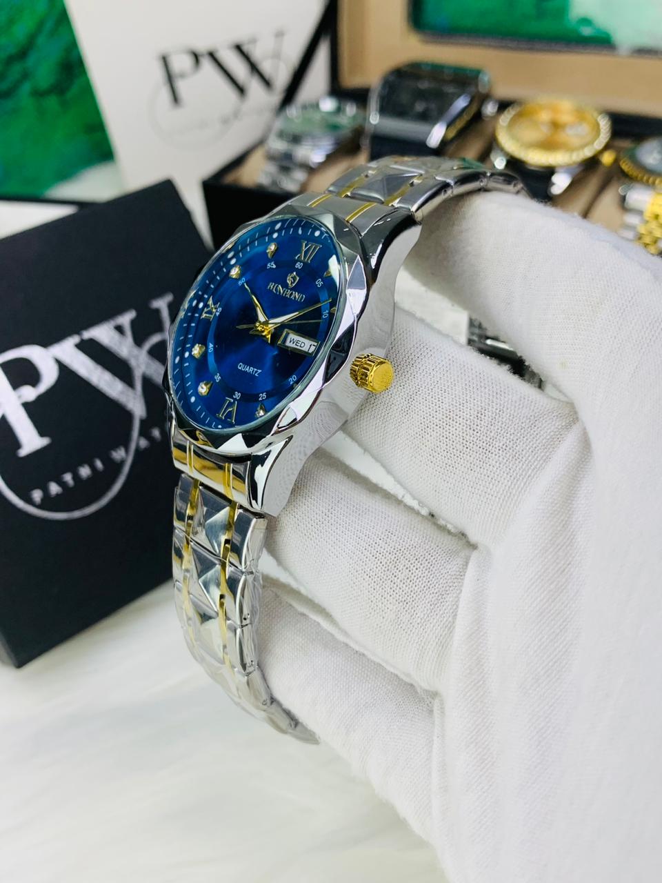 Binbond Two Tone Orignal Watch Model (Blue)