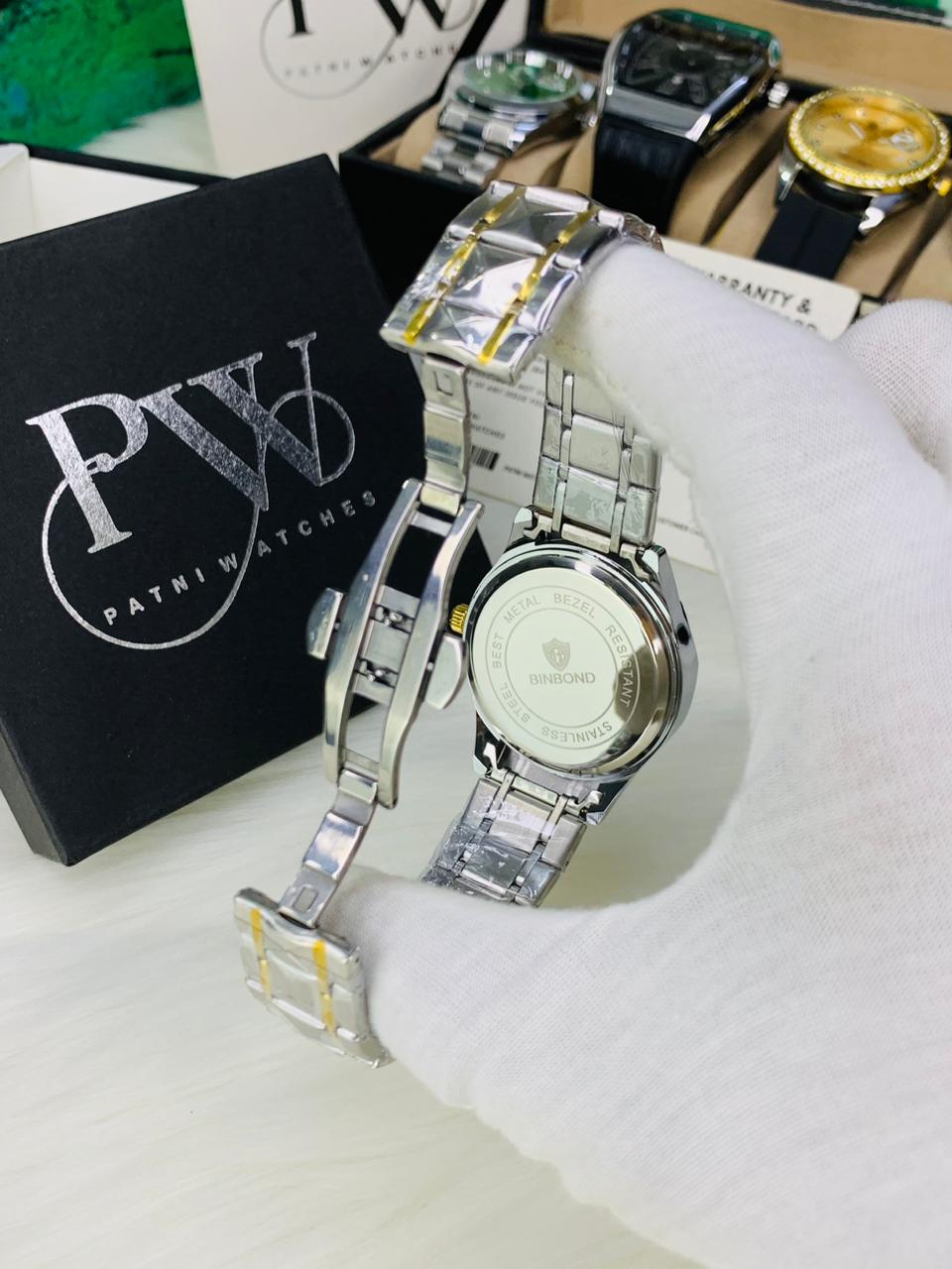 Binbond Two Tone Orignal Watch Model (White)