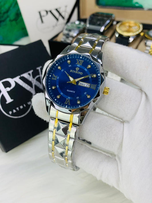 Binbond Two Tone Orignal Watch Model (Blue)