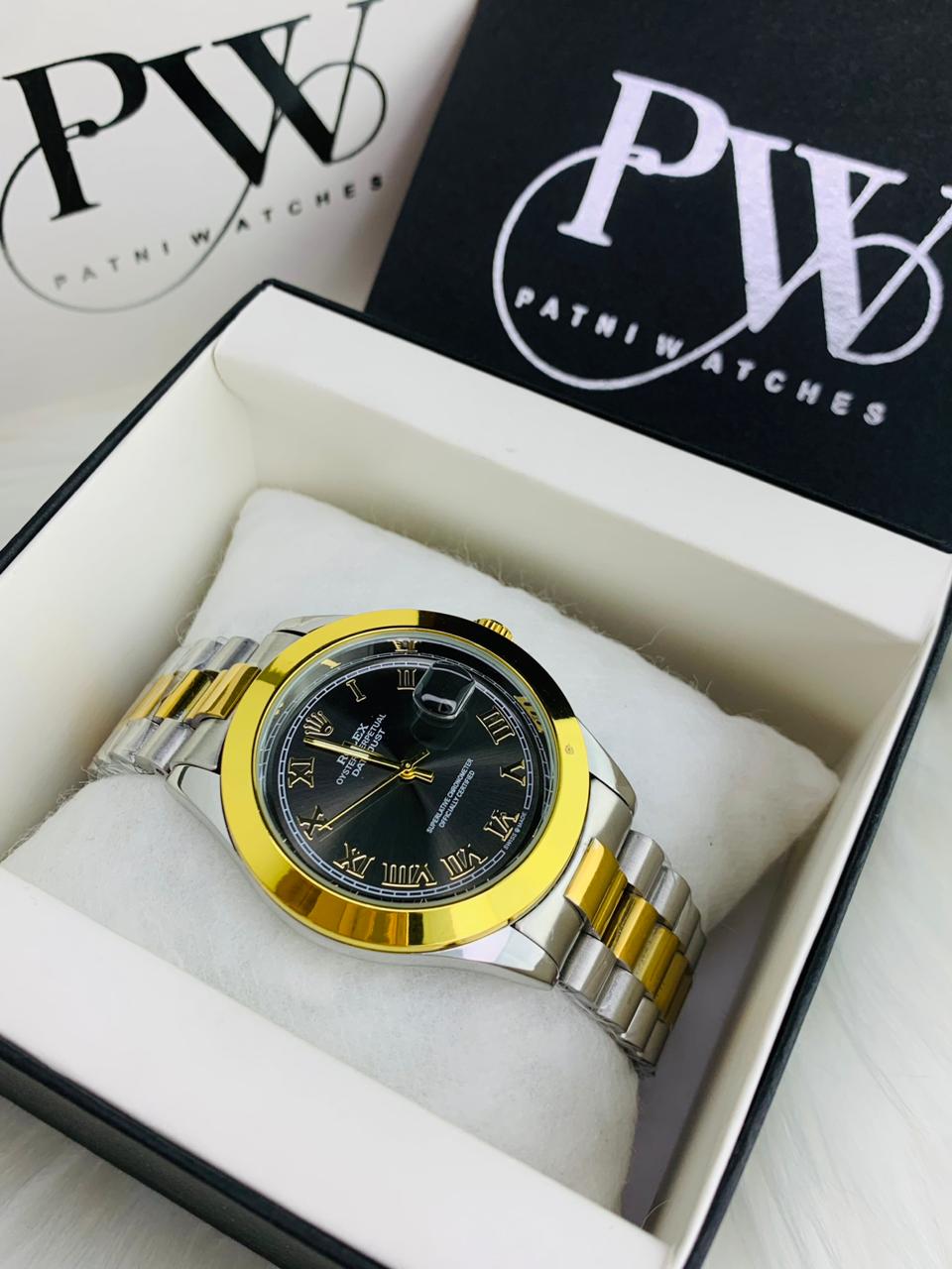 Branded Roman Model (Black) Patni Watches