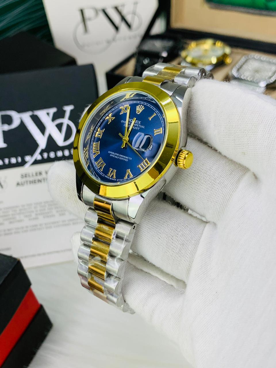 Branded Roman Model (Blue) Patni Watches