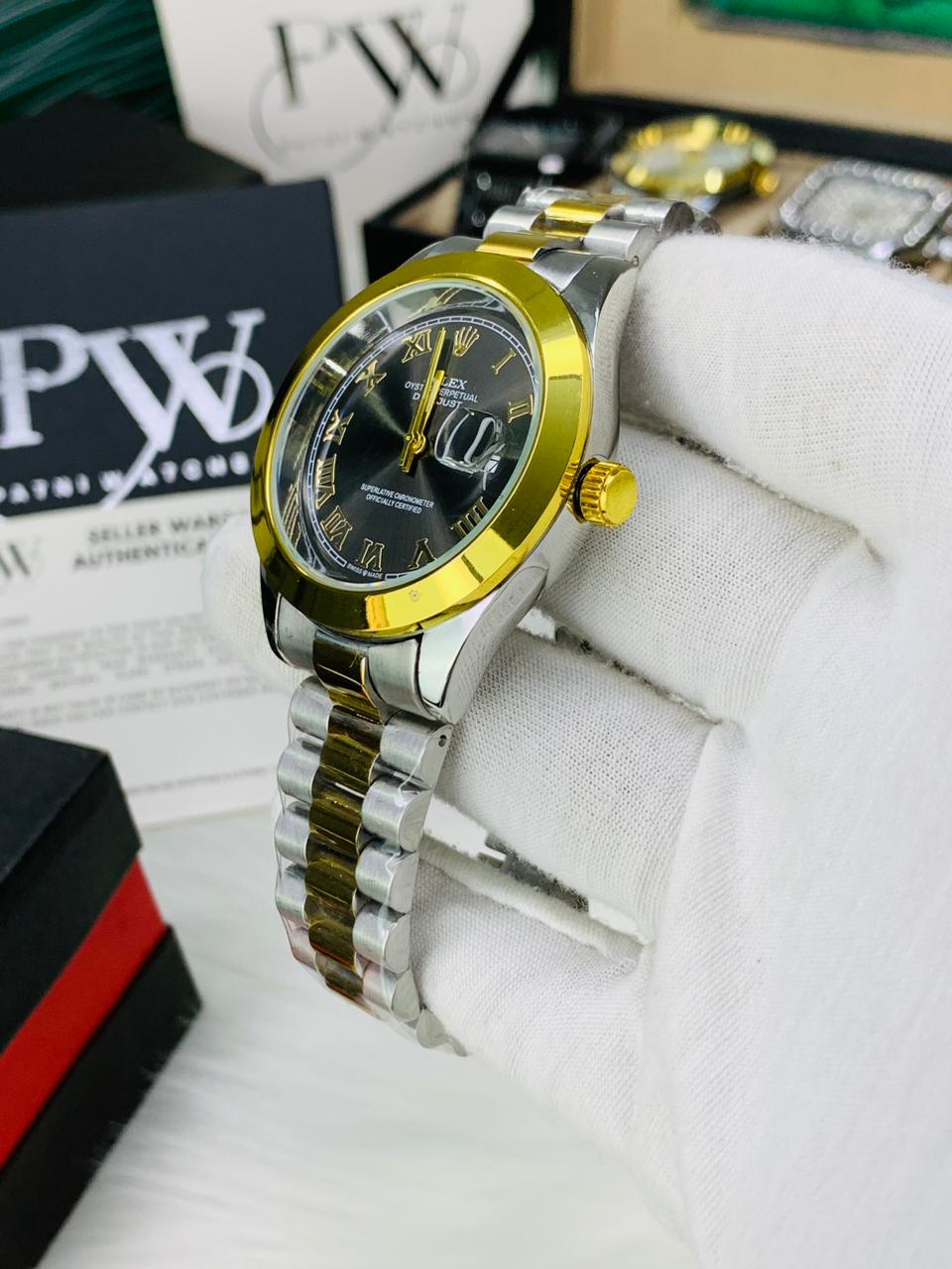 Branded Roman Model (Black) Patni Watches