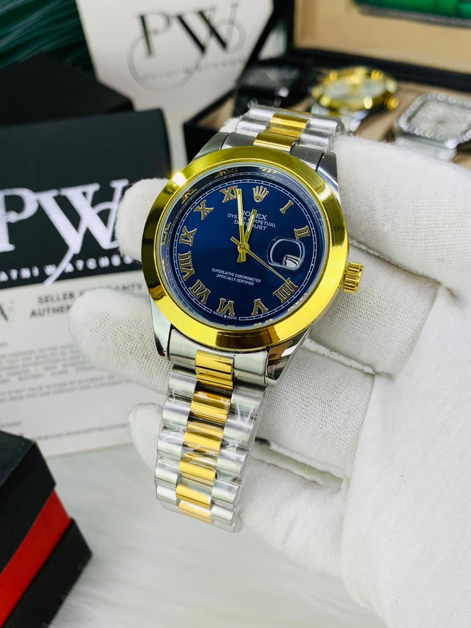 Branded Roman Model (Blue) Patni Watches