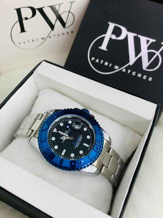 YM Chain Model (Silver Blue Black) Patni Watches