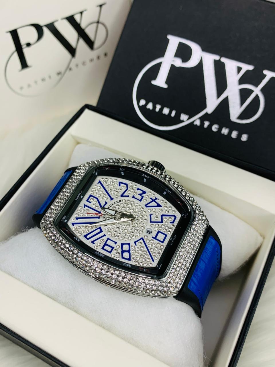 FM Stone Model (Blue Silver) Patni Watches