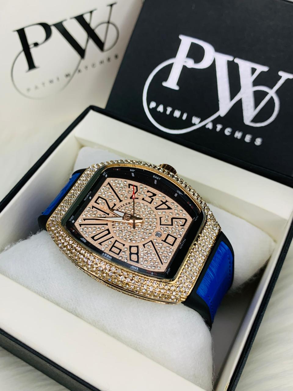 FM Stone Model (Blue Rosegold) Patni Watches
