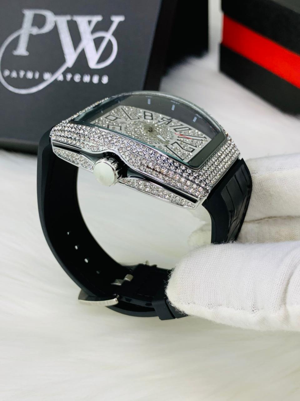 FM Full Stone Model (Black) Patni Watches