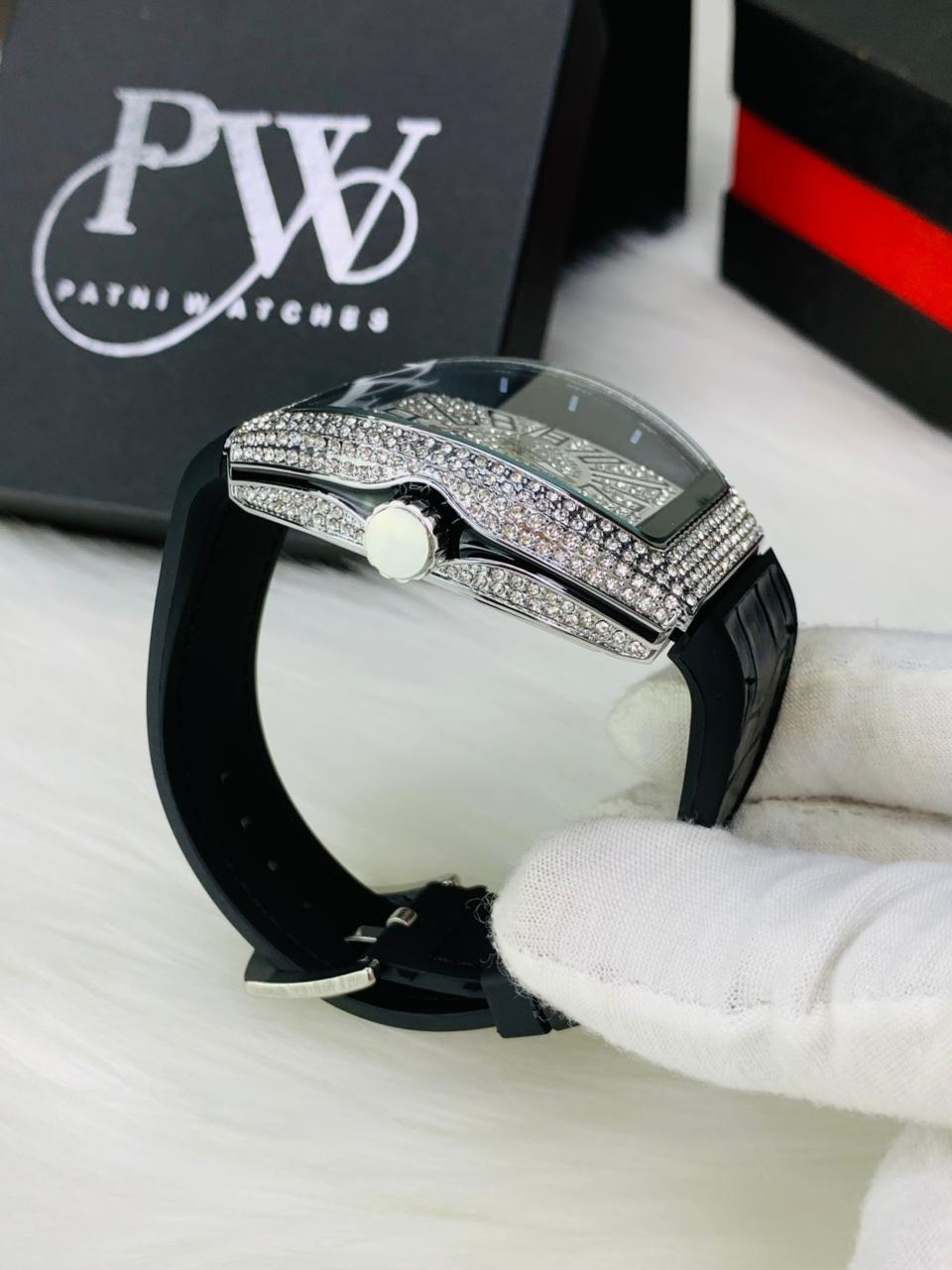 FM Full Stone Model (Black) Patni Watches