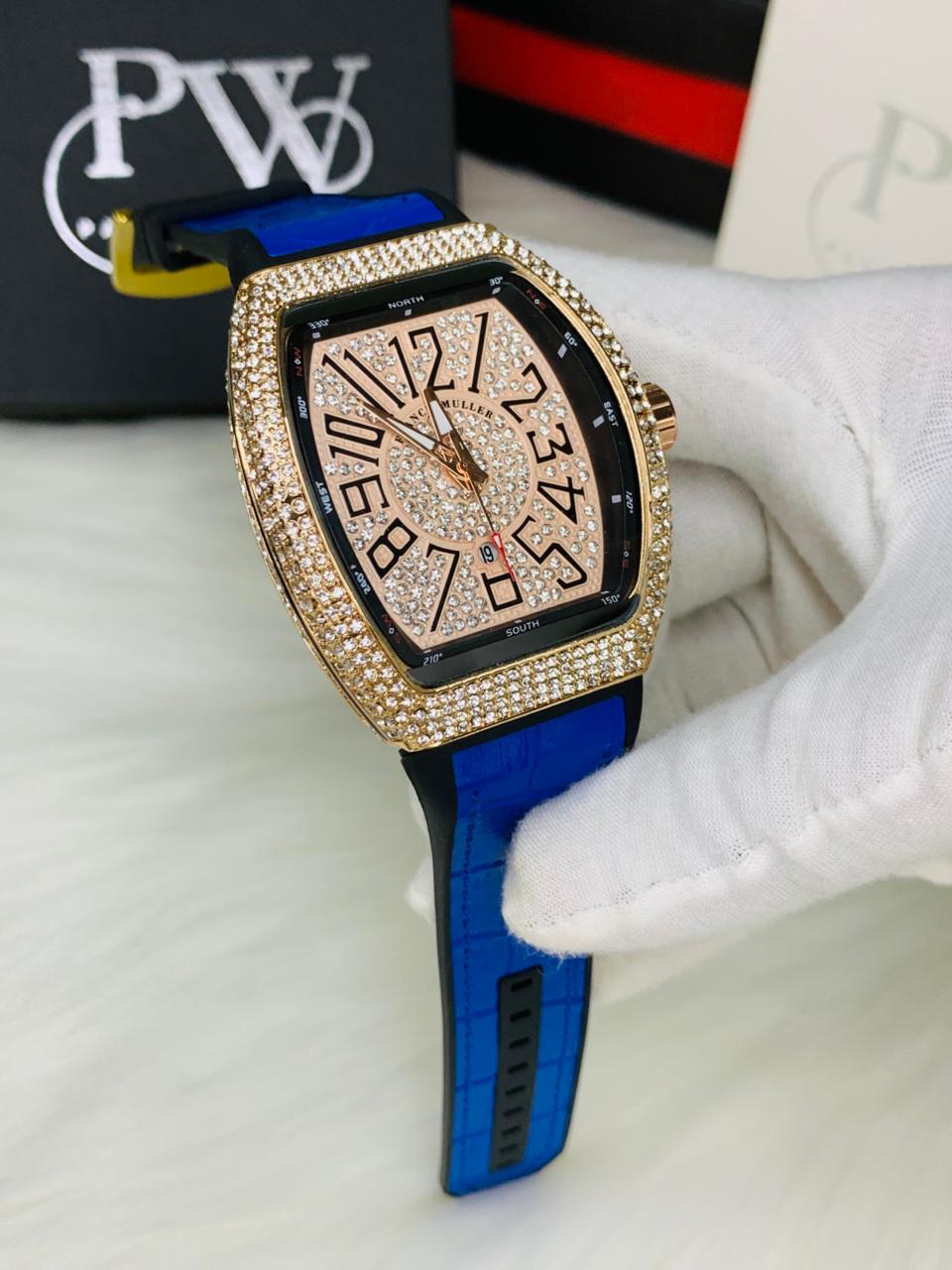 FM Stone Model (Blue Rosegold) Patni Watches