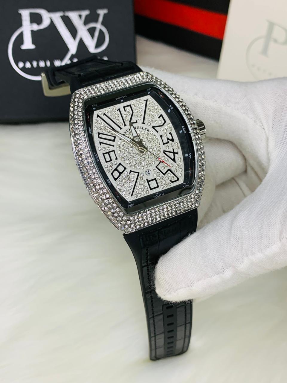 FM Full Stone Model (Black) Patni Watches