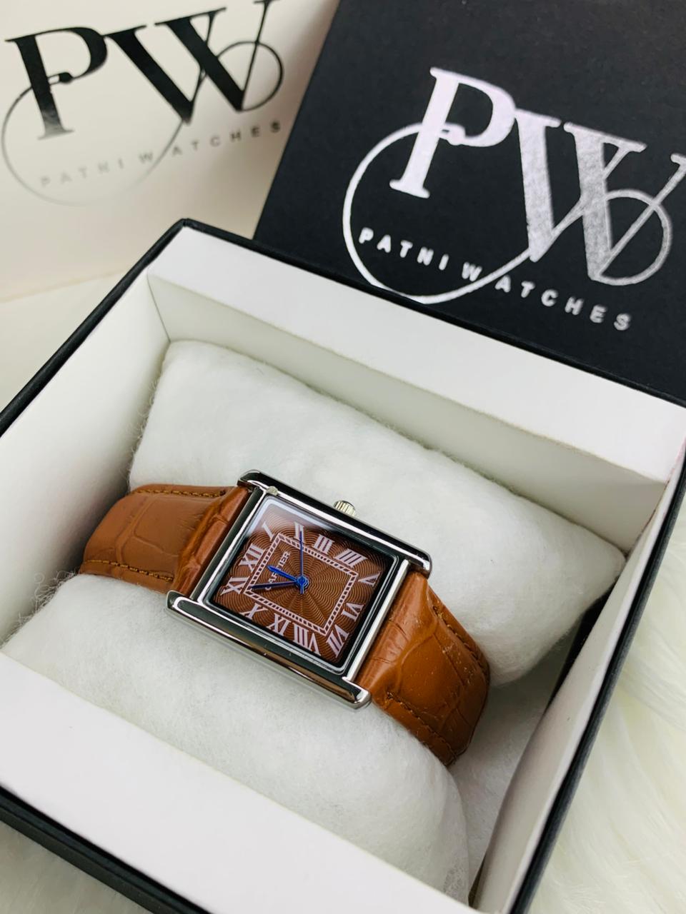 Cart Old Money Tank Model Watch (Brown Brown) Patni Watches