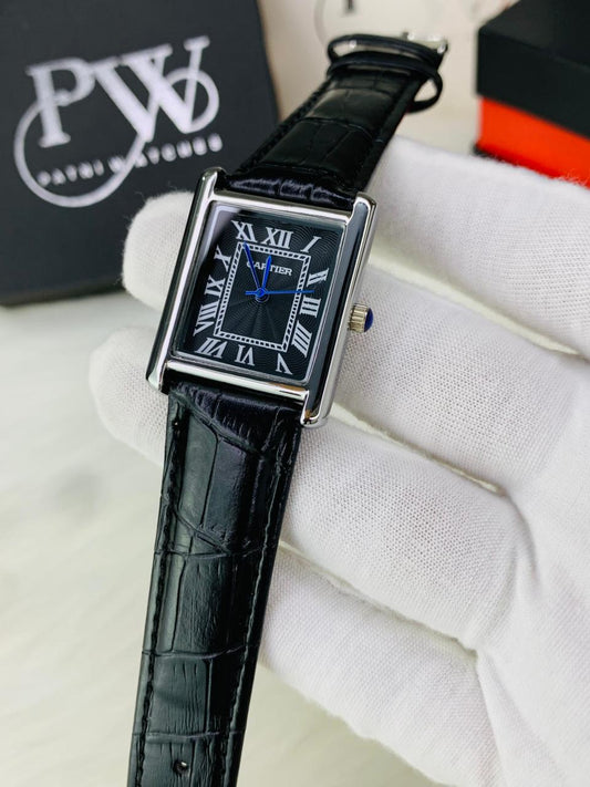 Cart Old Money Tank Model Watch (Black) Patni Watches