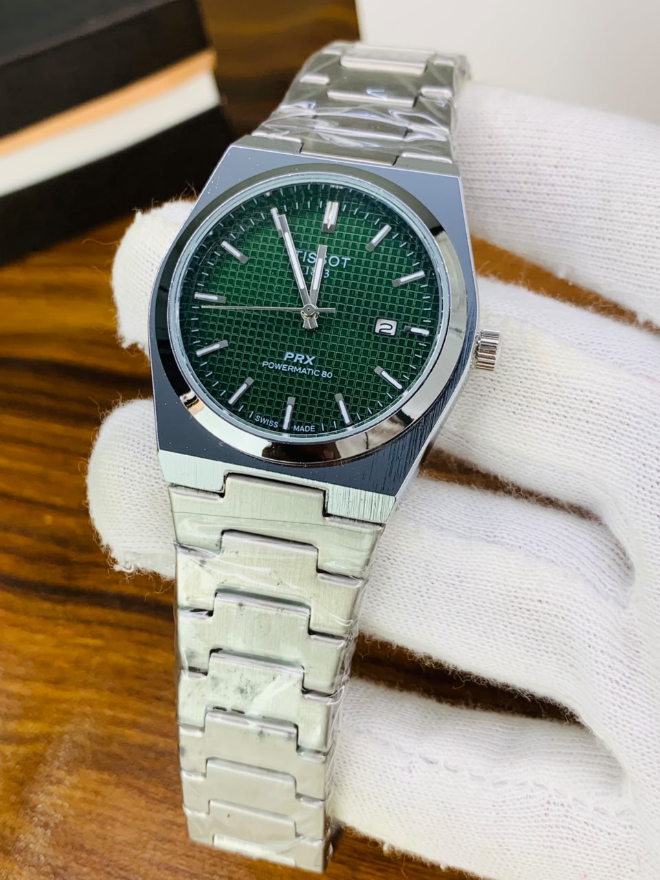 PRX Silver Model (Green) Patni Watches