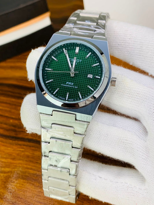 PRX Silver Model (Green) Patni Watches