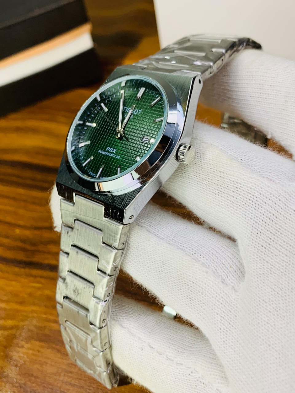 PRX Silver Model (Green) Patni Watches