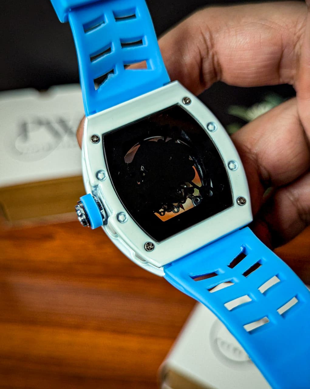 RM Skeleton Model (Tuquoise Blue) Patni Watches
