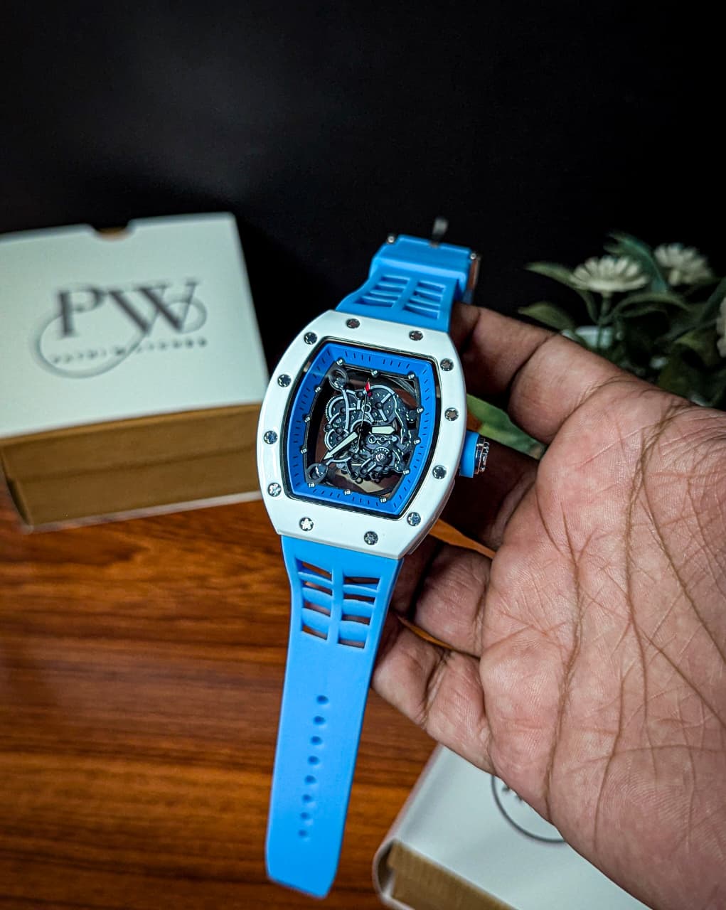 RM Skeleton Model (Tuquoise Blue) Patni Watches