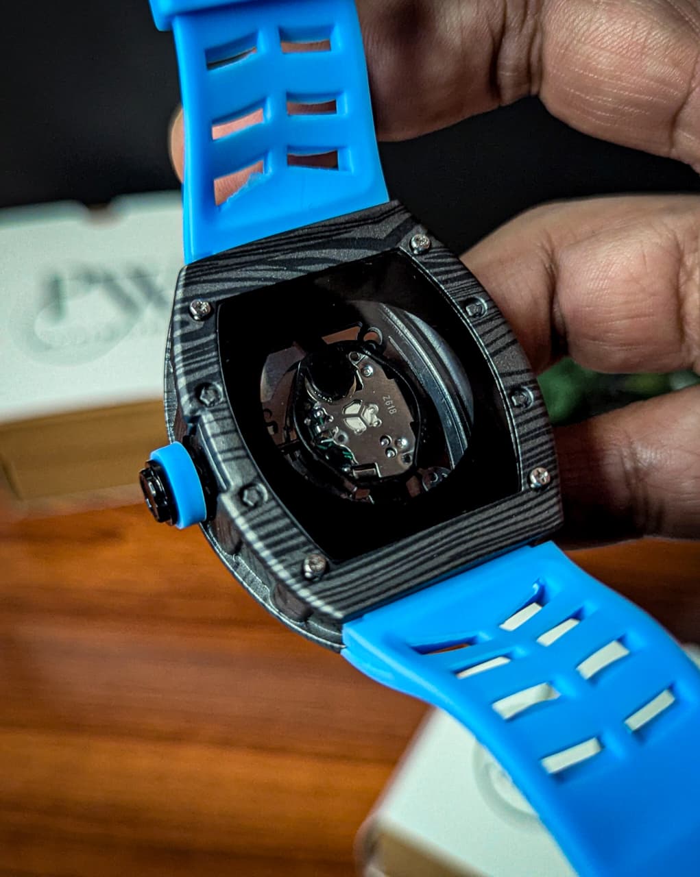 RM Skeleton Model (Tuquoise Carbon Blue) Patni Watches