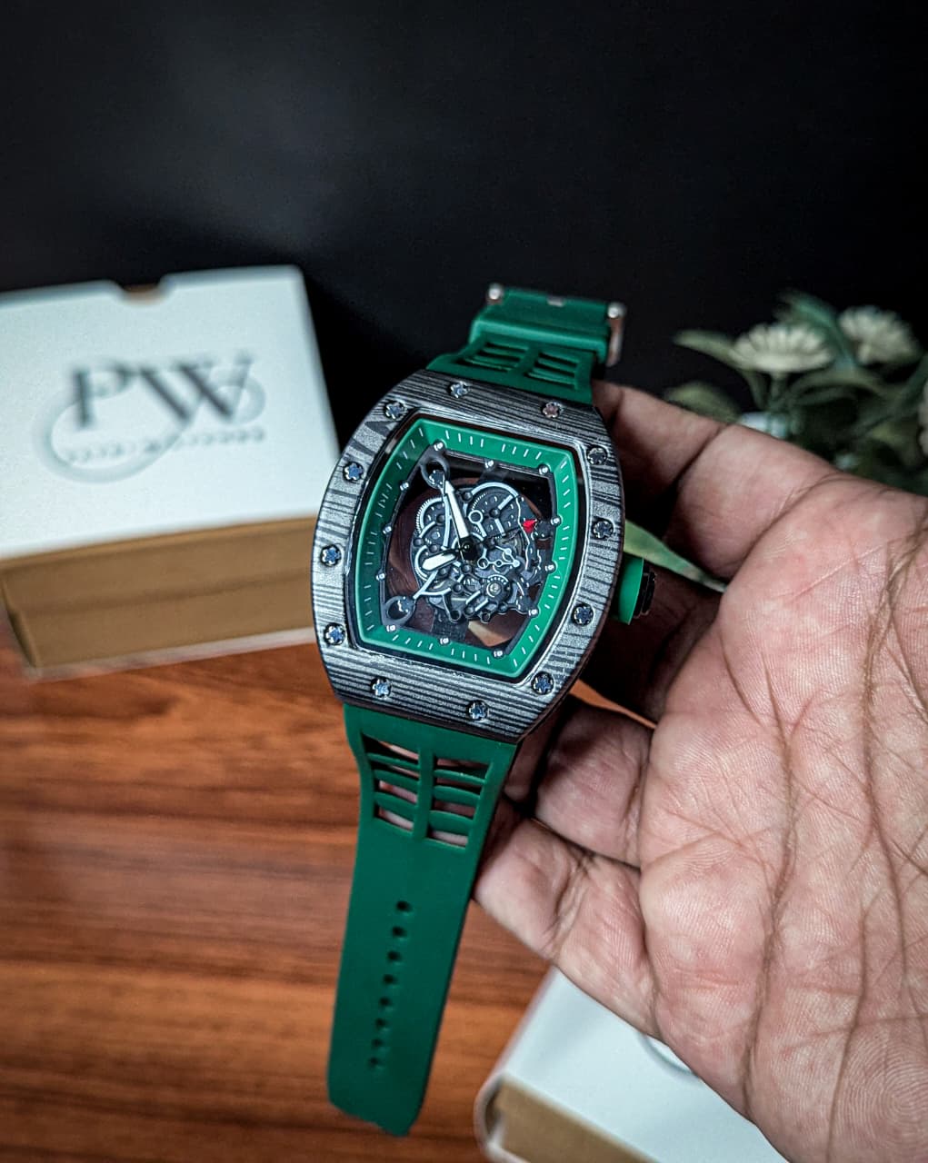 RM Skeleton Model (Green Carbon) Patni Watches