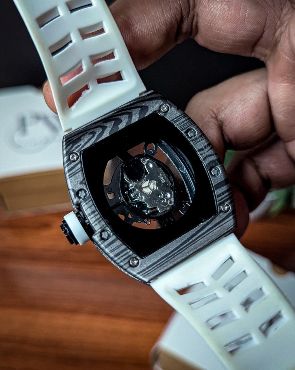 RM Skeleton Model (Carbon White) Patni Watches