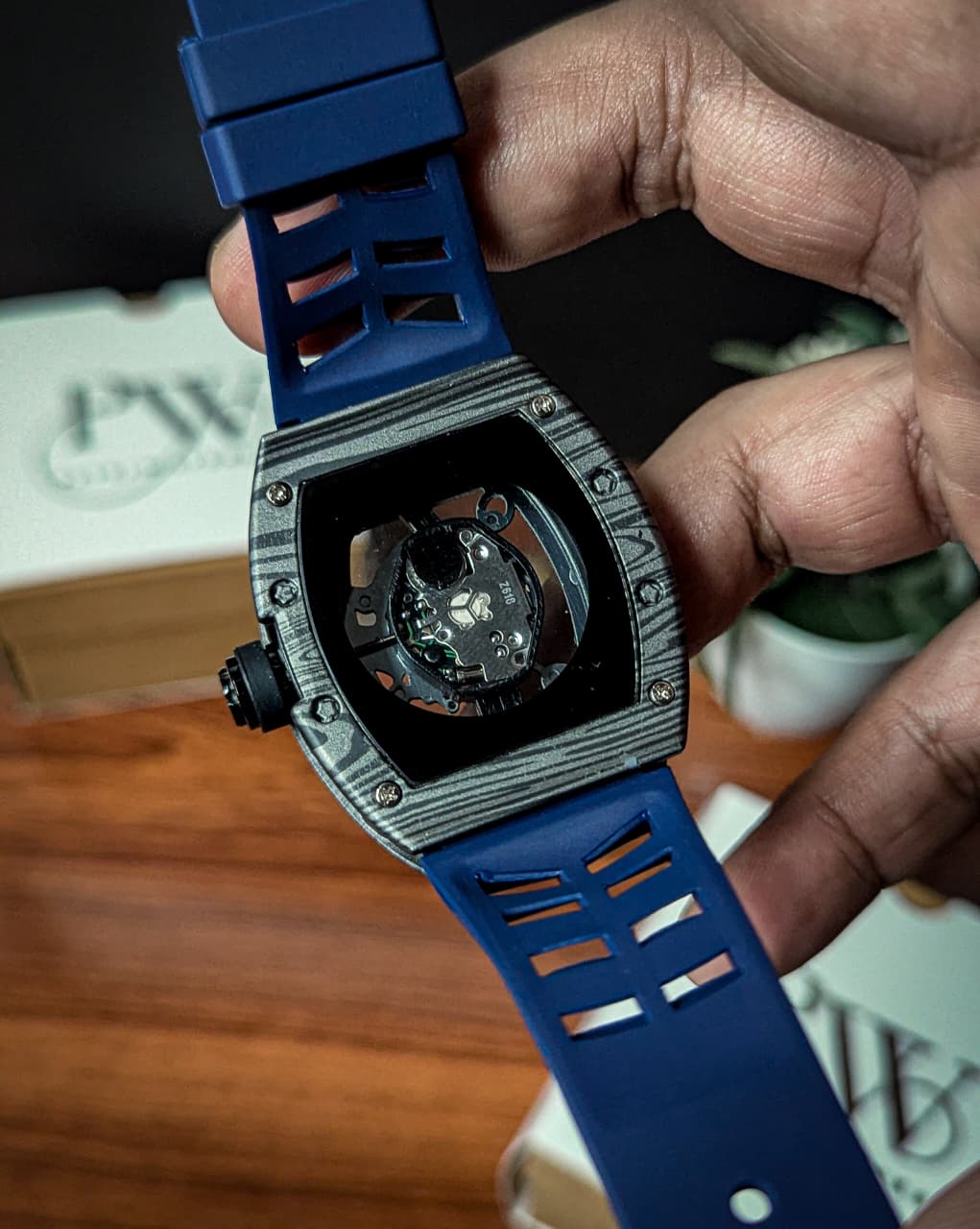 RM Skeleton Model (Dark Blue Carbon) Patni Watches