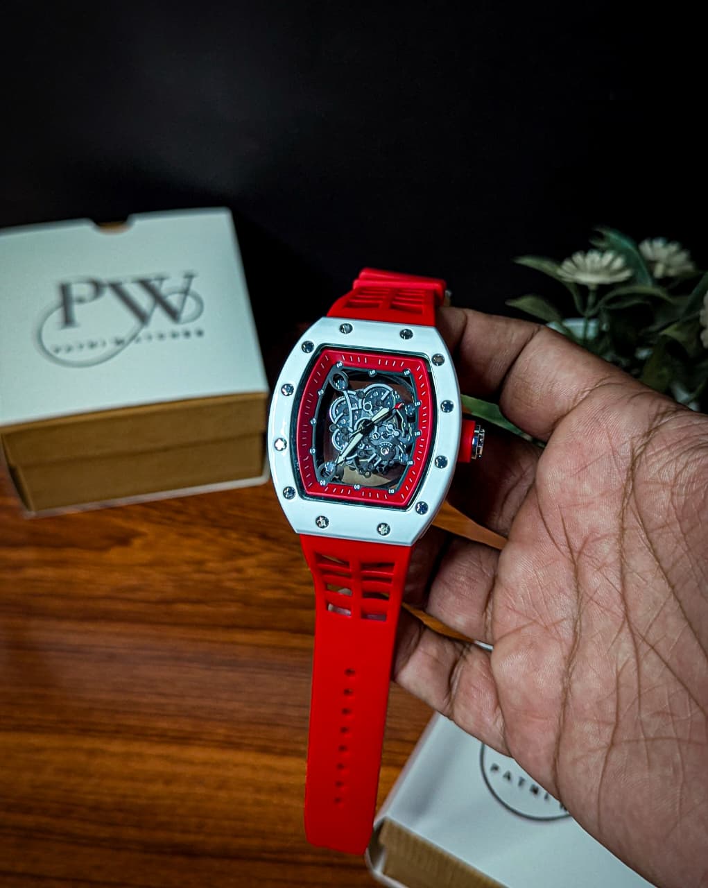 RM Skeleton Model (Red) Patni Watches