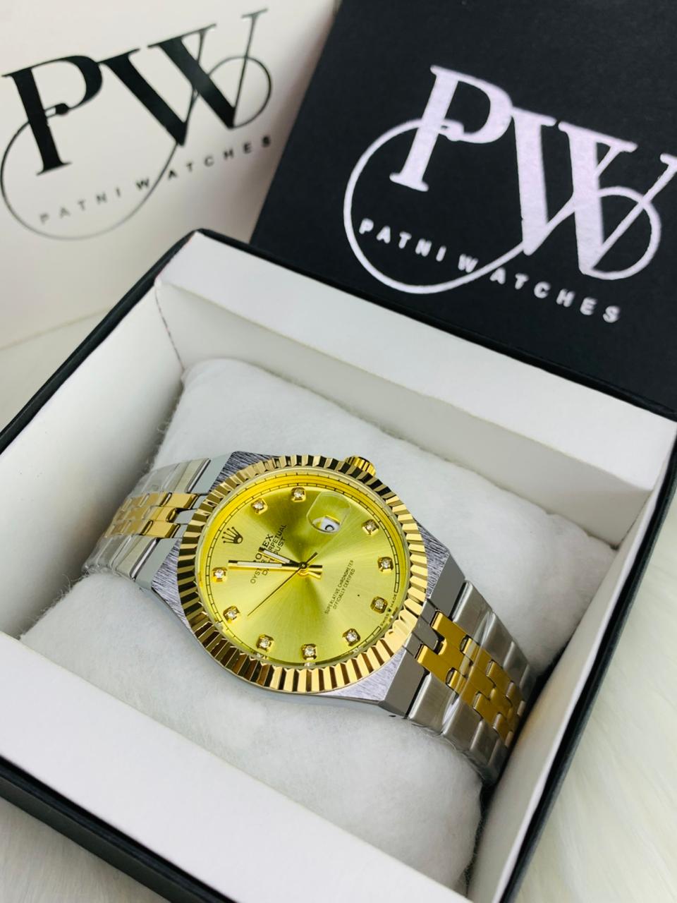 Land-Dweller Semi Auto Two Tone Model (Stone Gold) Patni Watches