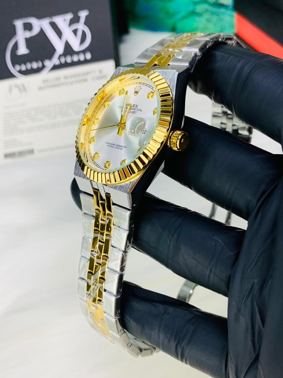 Land-Dweller Semi Auto Two Tone Model (Stone Silver) Patni Watches