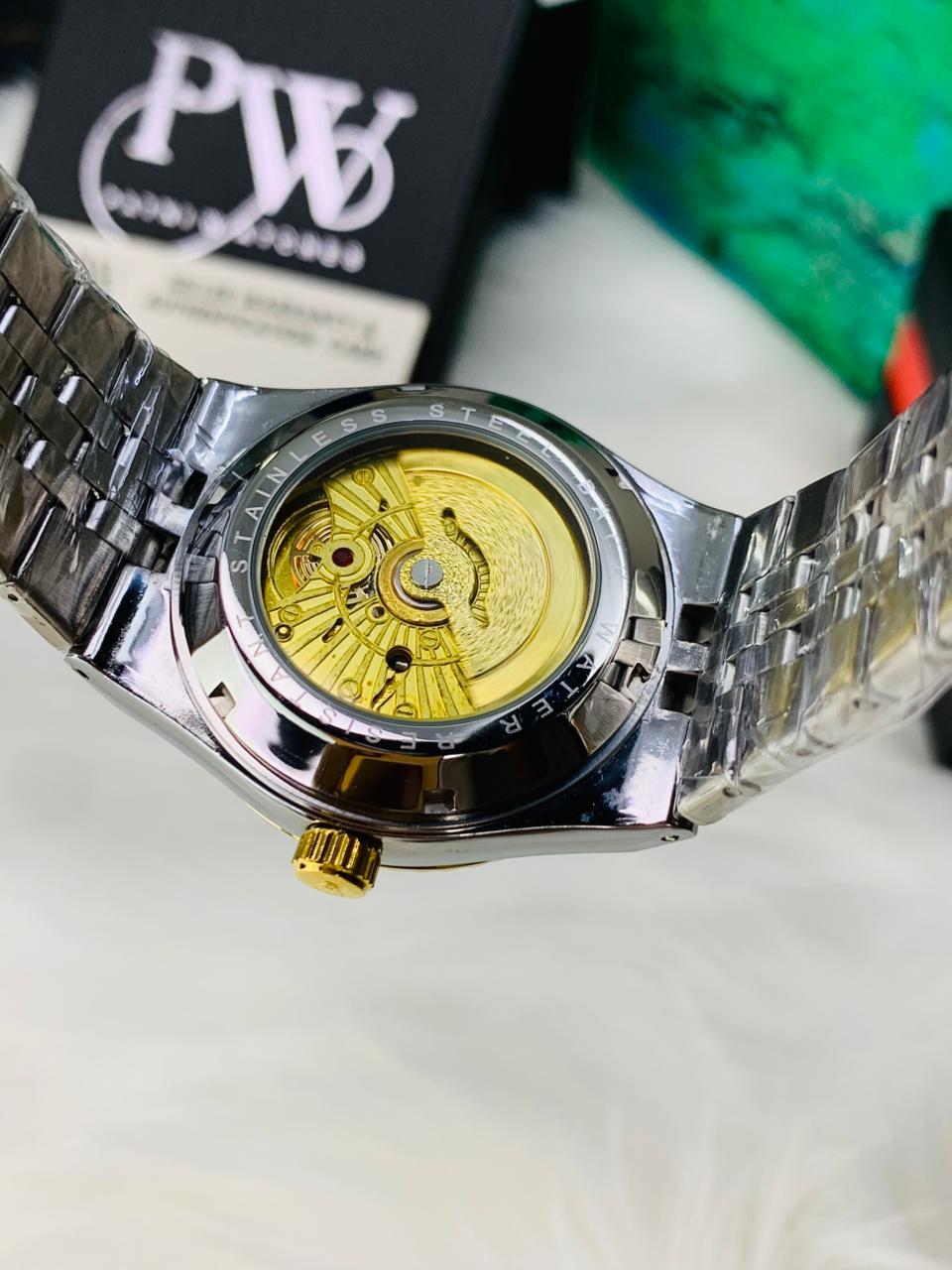 Land-Dweller Semi Auto Two Tone Model (White) Patni Watches