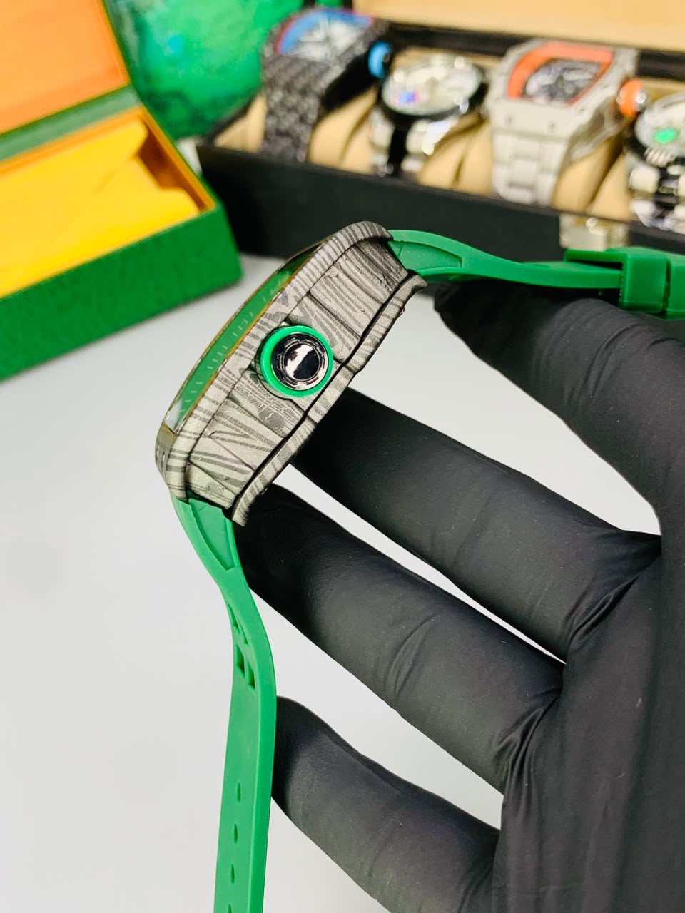 RM Skeleton Model (Green Carbon) Patni Watches