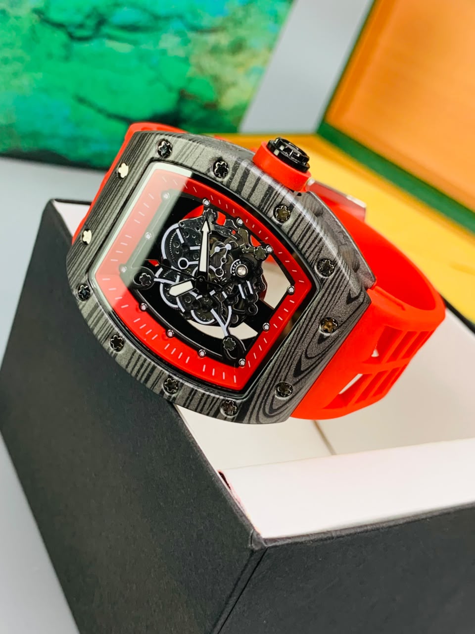 RM Skeleton Model (Red Carbon) Patni Watches