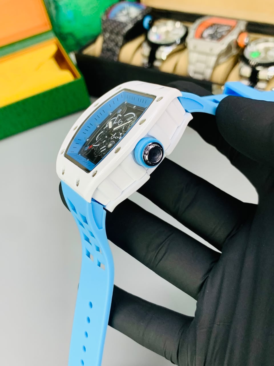 RM Skeleton Model (Tuquoise Blue) Patni Watches