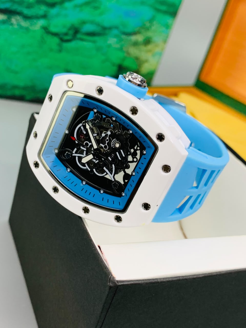 RM Skeleton Model (Tuquoise Blue) Patni Watches