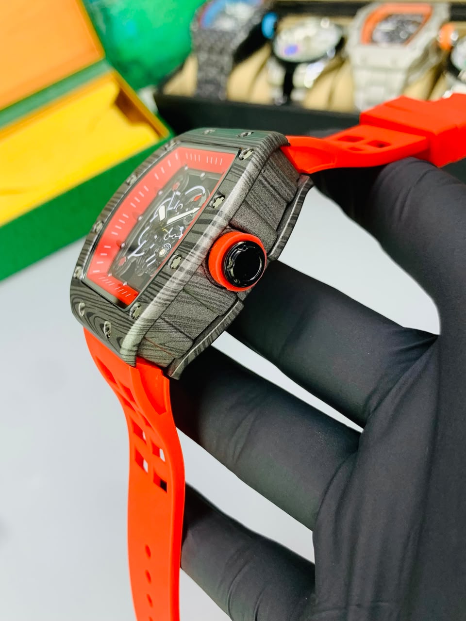 RM Skeleton Model (Red Carbon) Patni Watches
