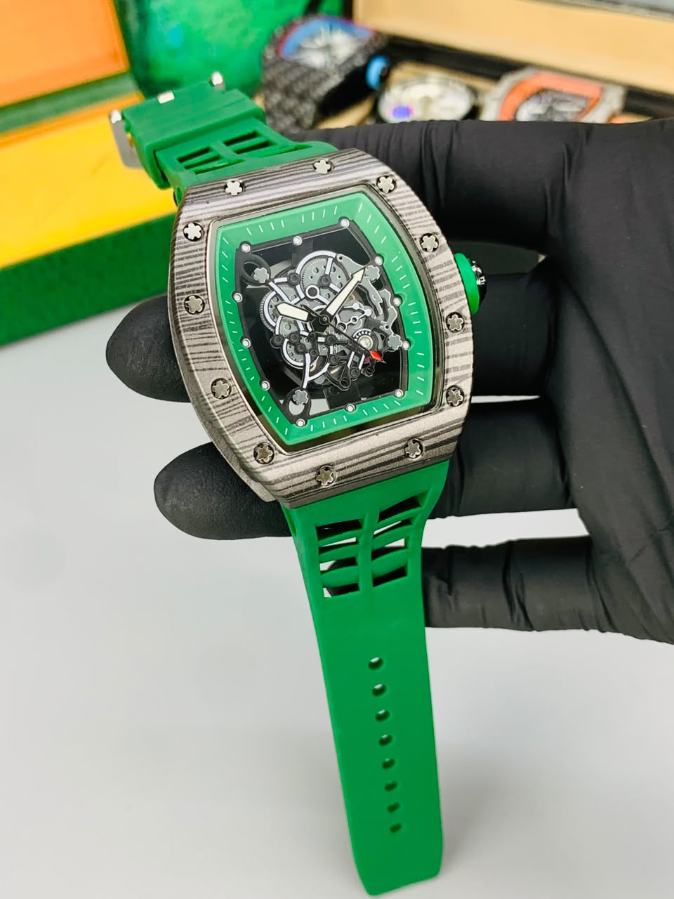 RM Skeleton Model (Green Carbon) Patni Watches