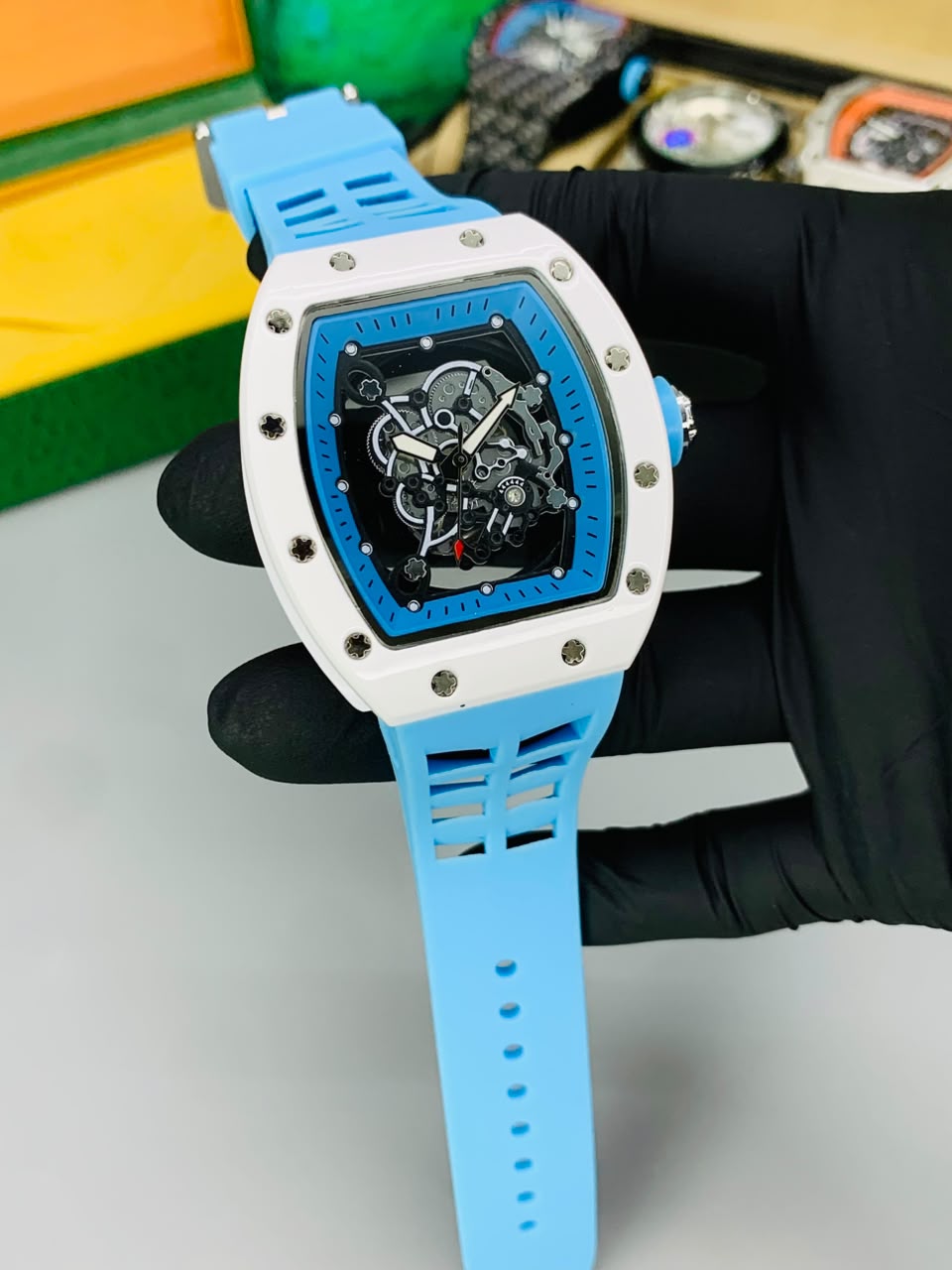 RM Skeleton Model (Tuquoise Blue) Patni Watches