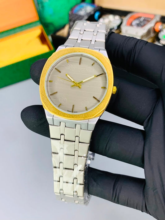 GUCI Slim Watch Model (Gold Grey) Patni Watches