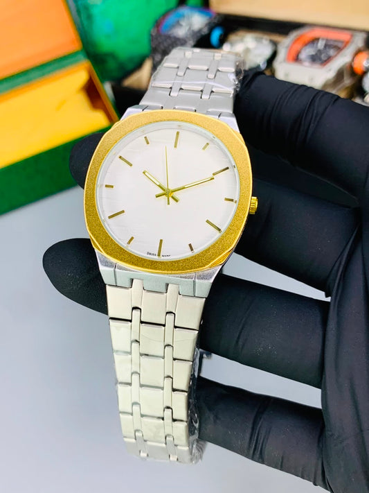 GUCI Slim Watch Model (Gold White) Patni Watches