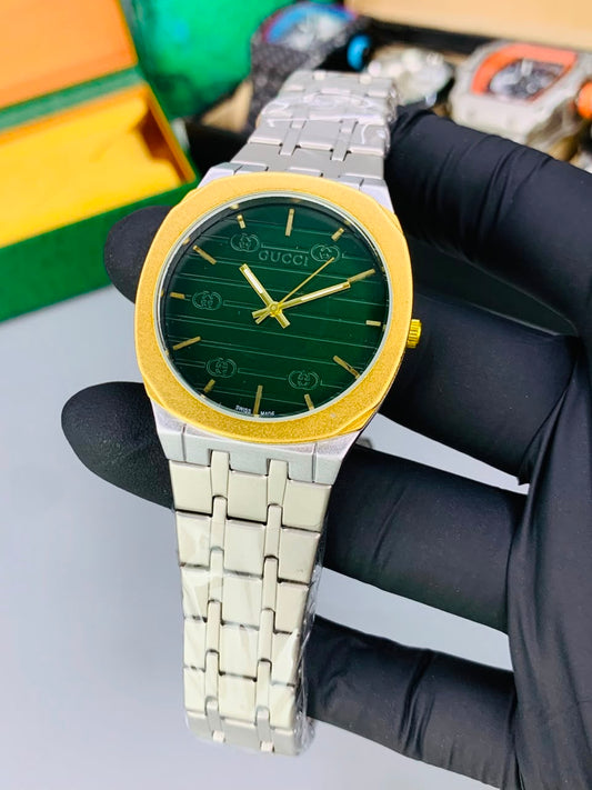 GUCI Slim Watch Model (Gold Green) Patni Watches