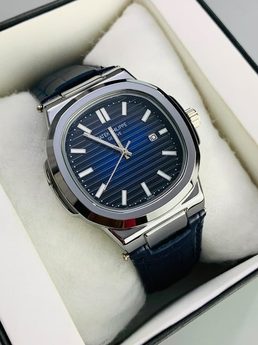 PP Leather Strap (Blue) Patni Watches